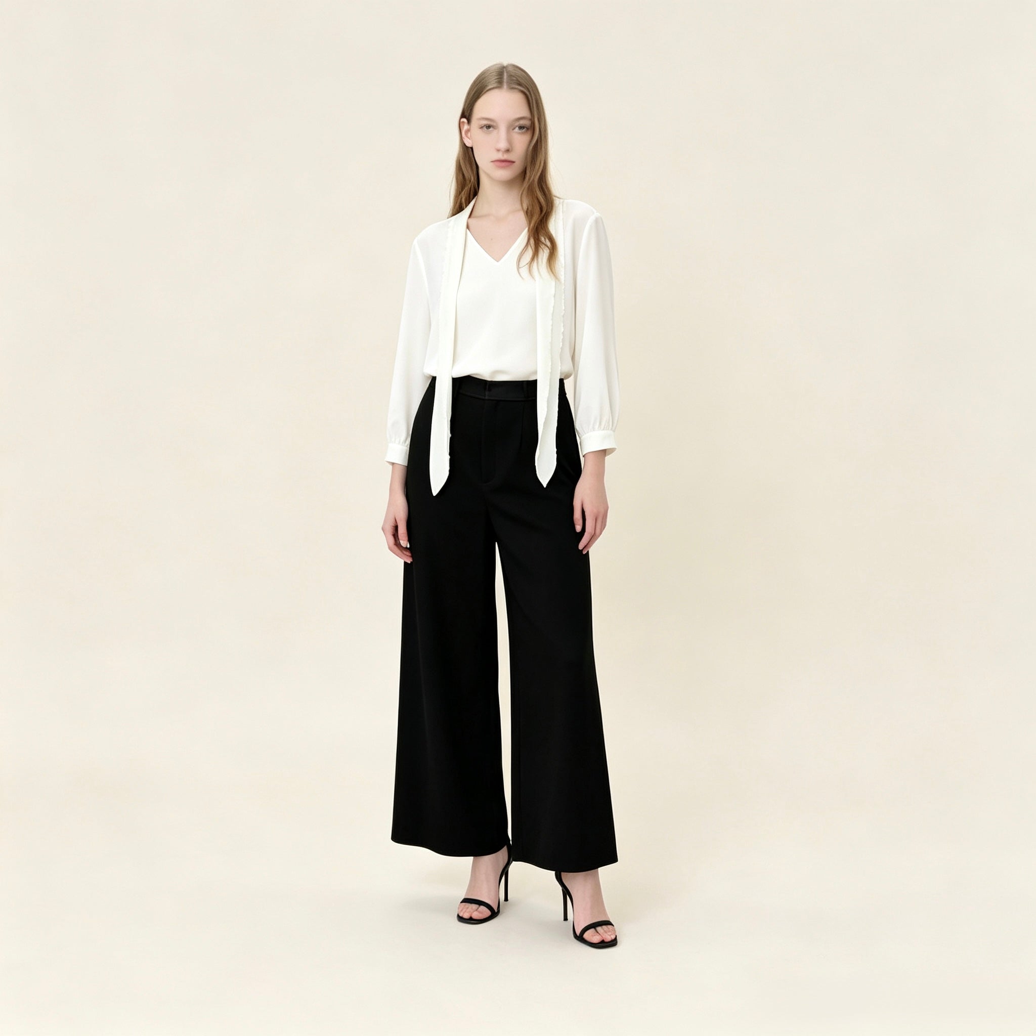 Long Sleeve V Neck Blouse