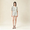 Short Sleeve Silky Blouse